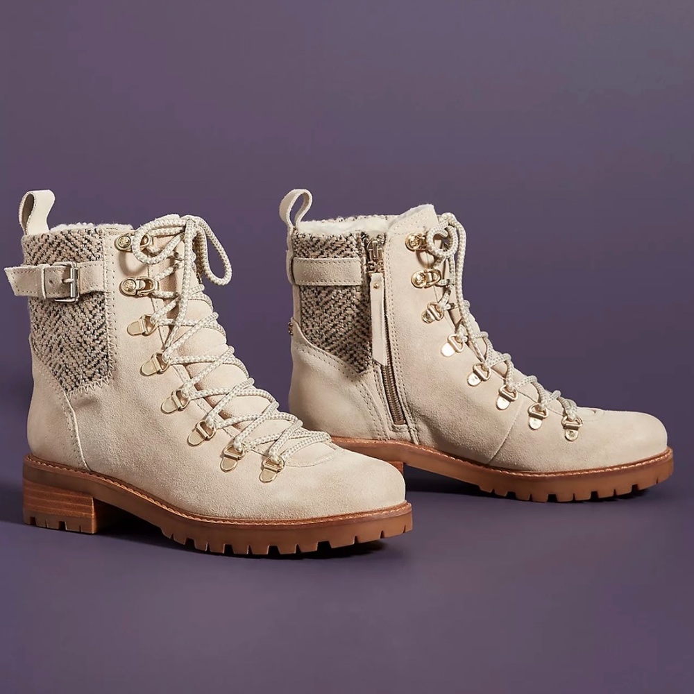 Sam Edelman Tenley Hiker Boots Size 7 Shearling Lining